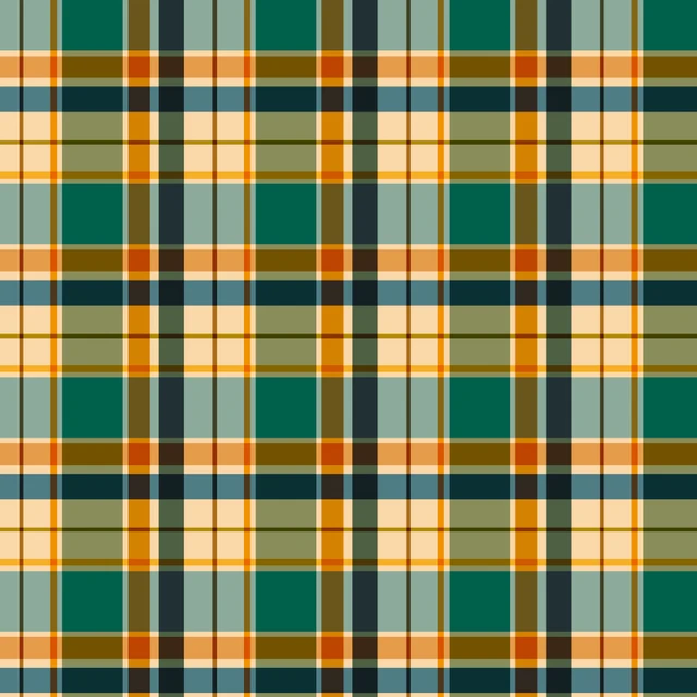 Fabric Henry Glass Teal/Multi Plaid Happy Campers by the Quarter Yard 2733-73