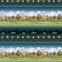 Fabric Henry Glass Dark Teal/Green Scenic Stripe Happy Campers by the Quarter Yard 2737-76