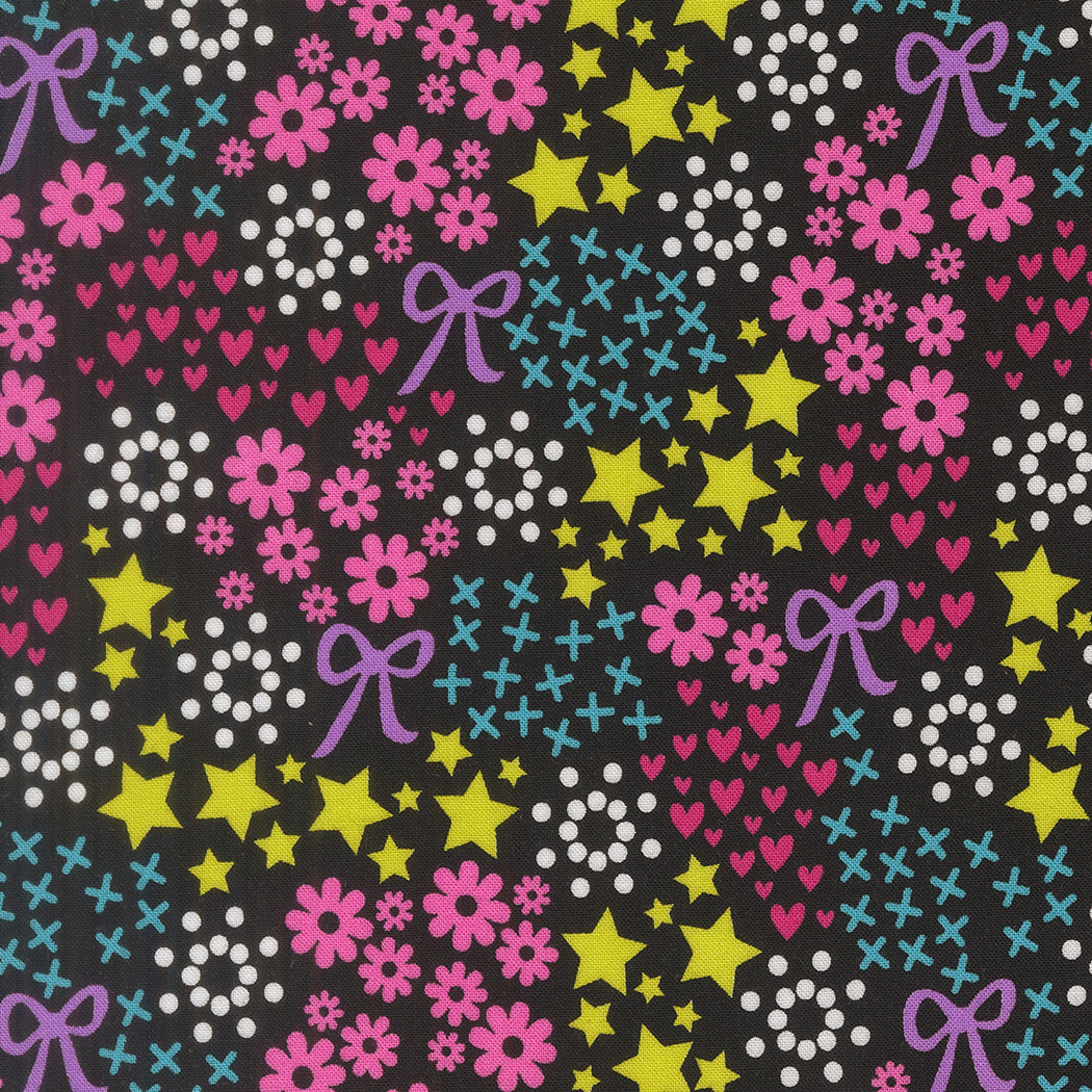 Fabric Moda Super Black Doodles Maker's Delight by the Quarter Yard 28100-23