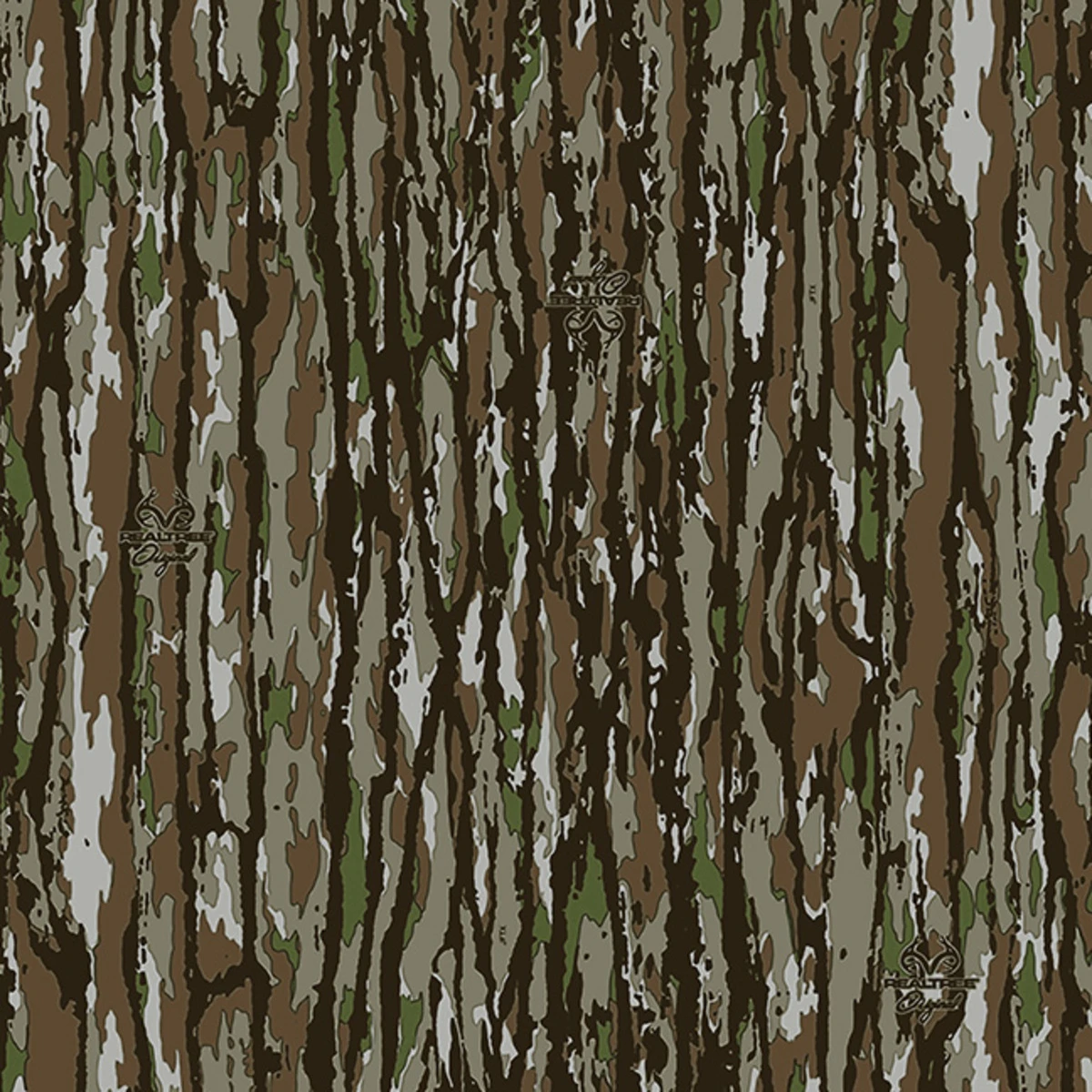 Fabric A.E. Nathan Brown and Green Tree Bark REALTREE by the Quarter Yard 2889-46
