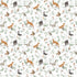 Fabric Northcott White Multi Animal Vine Tanglewood by the Quarter Yard 29282-10
