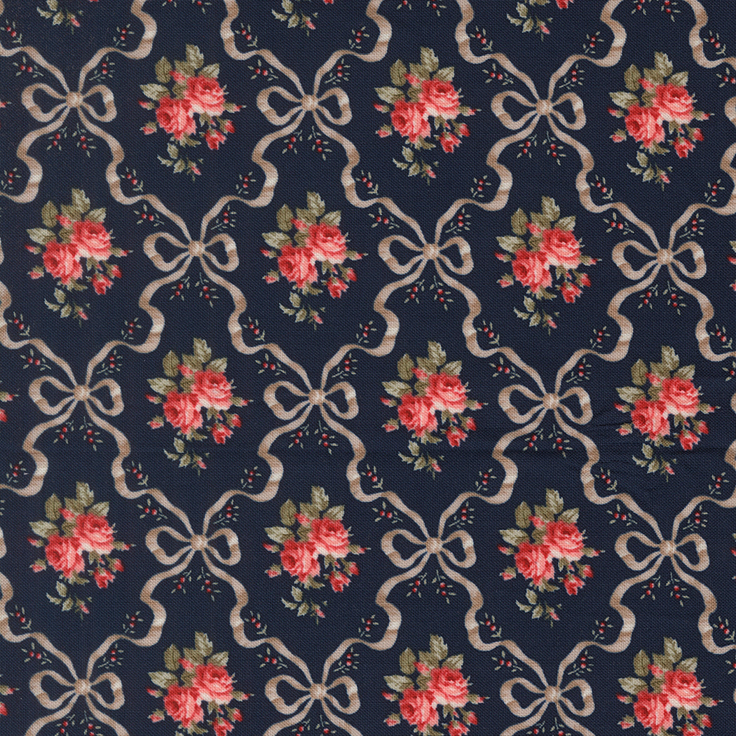Fabric Moda Nightfall Ribbon and Roses Blossom Jubilee by the Quarter Yard 3091-16