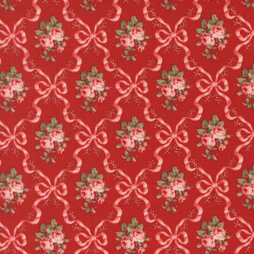 Fabric Moda Cherry Ribbon and Roses Blossom Jubilee by the Quarter Yard 3091-21