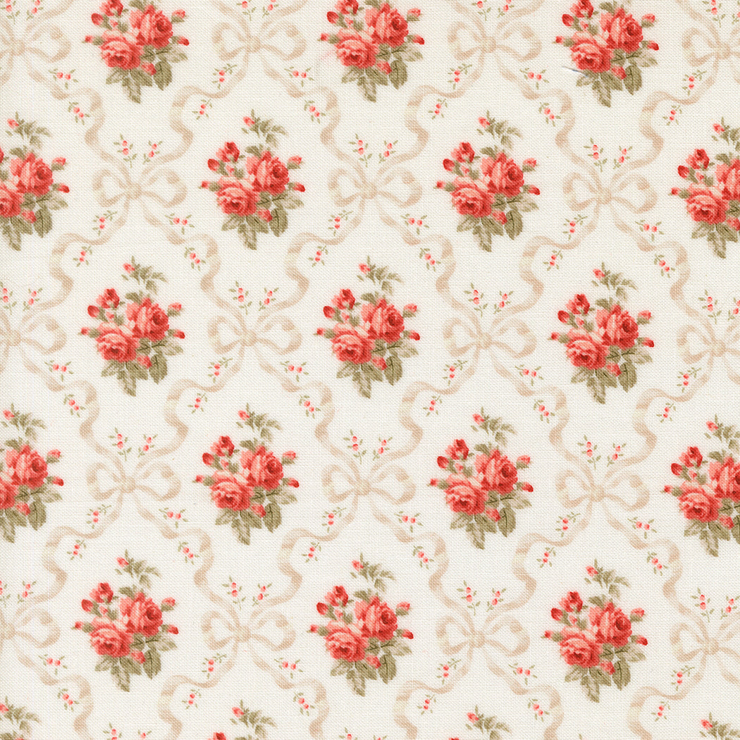 Fabric Moda Cloud Stone Ribbon and Roses Blossom Jubilee by the Quarter Yard 3091-31