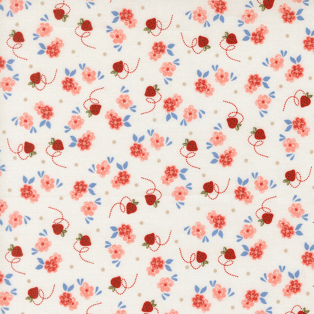 Fabric Moda Cloud Strawberry Party Blossom Jubilee by the Quarter Yard 3094-11