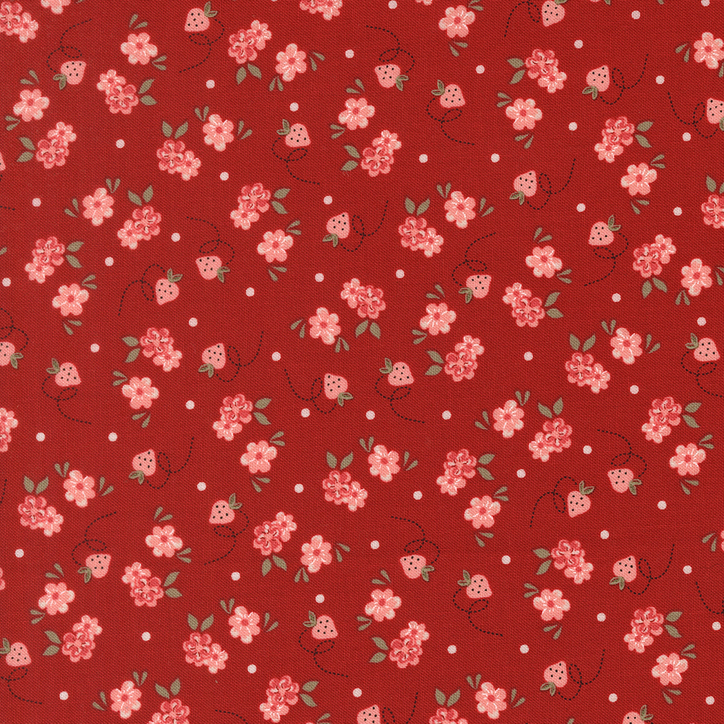 Fabric Moda Cherry Strawberry Party Blossom Jubilee by the Quarter Yard 3094-21