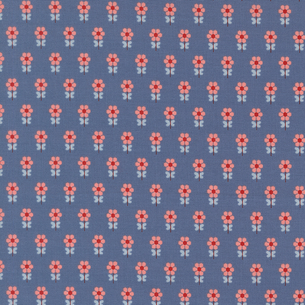 Fabric Moda Sky Hexi Flowers Blossom Jubilee by the Quarter Yard 3095-14