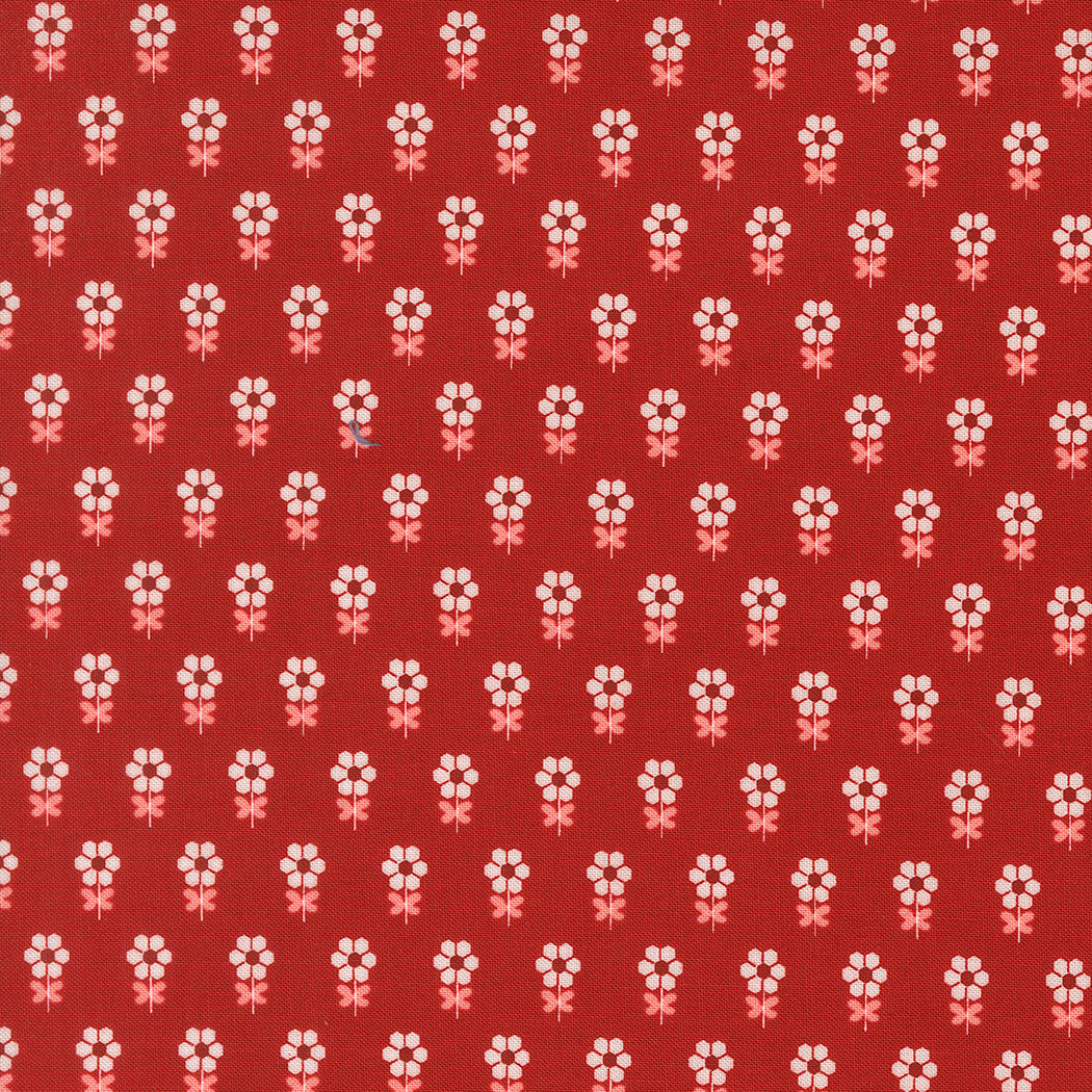 Fabric Moda Cherry Hexi Flowers Blossom Jubilee by the Quarter Yard 3095-21