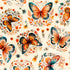 Fabric QT Cream Butterflies Harvest Hollow by the Quarter Yard 31986-E