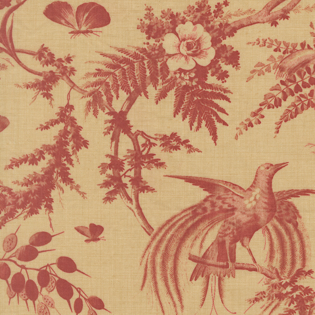 Fabric Moda Oyster Margueritte Le Jardin Rouge by the Quarter Yard 36151-15