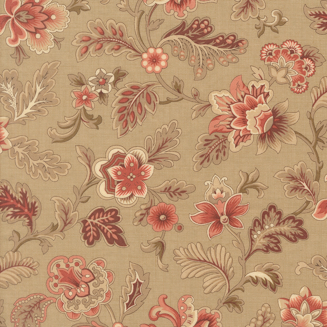 Fabric Moda Roche Tournesal Le Jardin Rouge by the Quarter Yard 36152-13