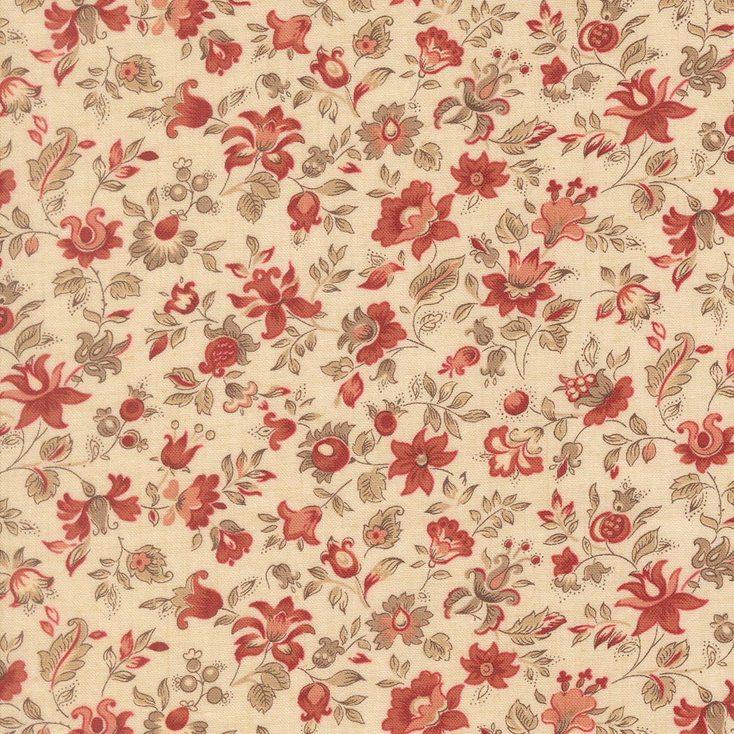 Fabric Moda Pearl Clemenceau Le Jardin Rouge by the Quarter Yard 36154-14