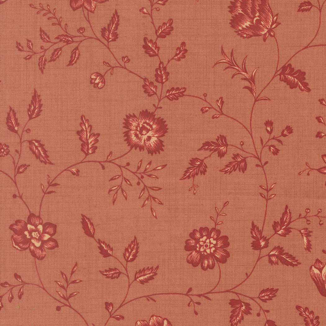 Fabric Moda Clay Dauphin Le Jardin Rouge by the Quarter Yard 36155-12