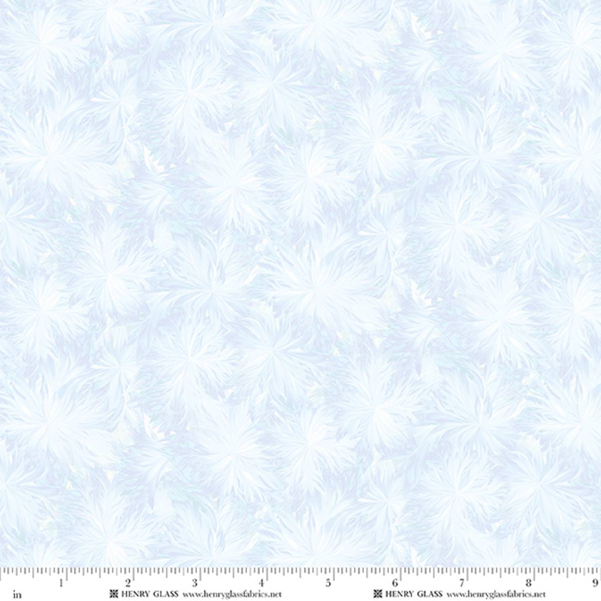 Fabric Henry Glass Icy Blue Frost Flowers Beyond the Pines by the Quarter Yard 3680-17
