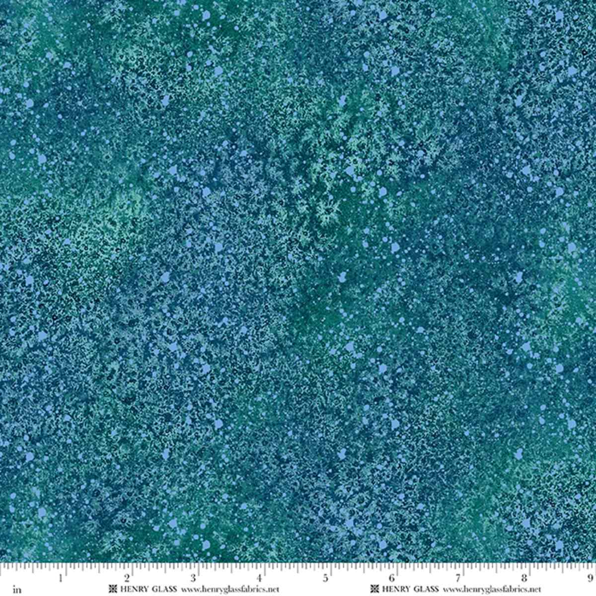 Fabric Henry Glass Blue Spruce Crystal Frost Texture Beyond the Pines by the Quarter Yard 3685-76