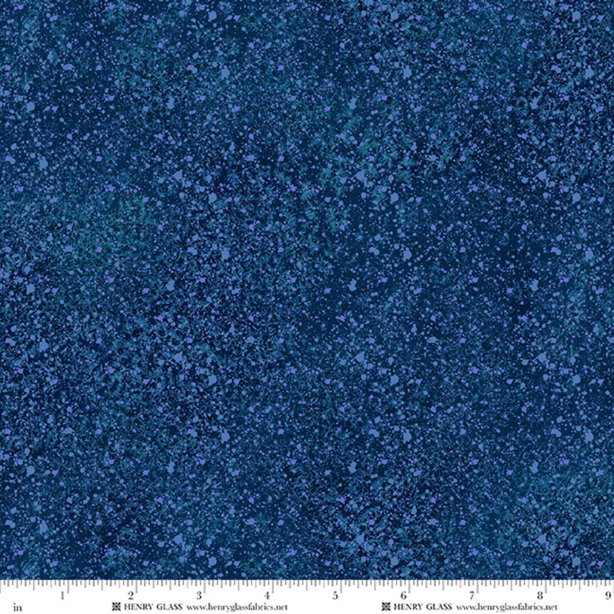 Fabric Henry Glass Midnight Blue Crystal Frost Texture Beyond the Pines by the Quarter Yard 3685-77