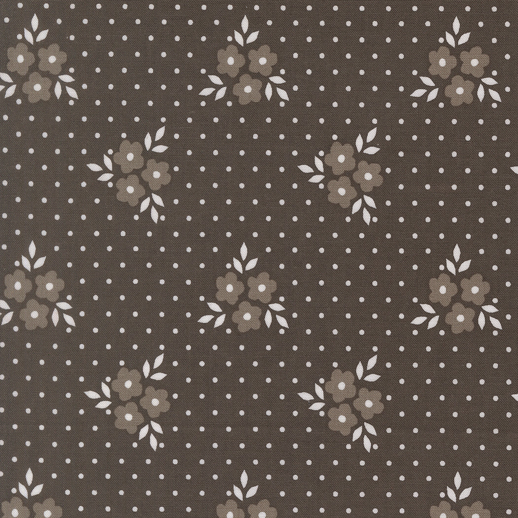 Fabric Moda Charcoal Autumn Florals Birch and Willow by the Quarter Yard 37727-18
