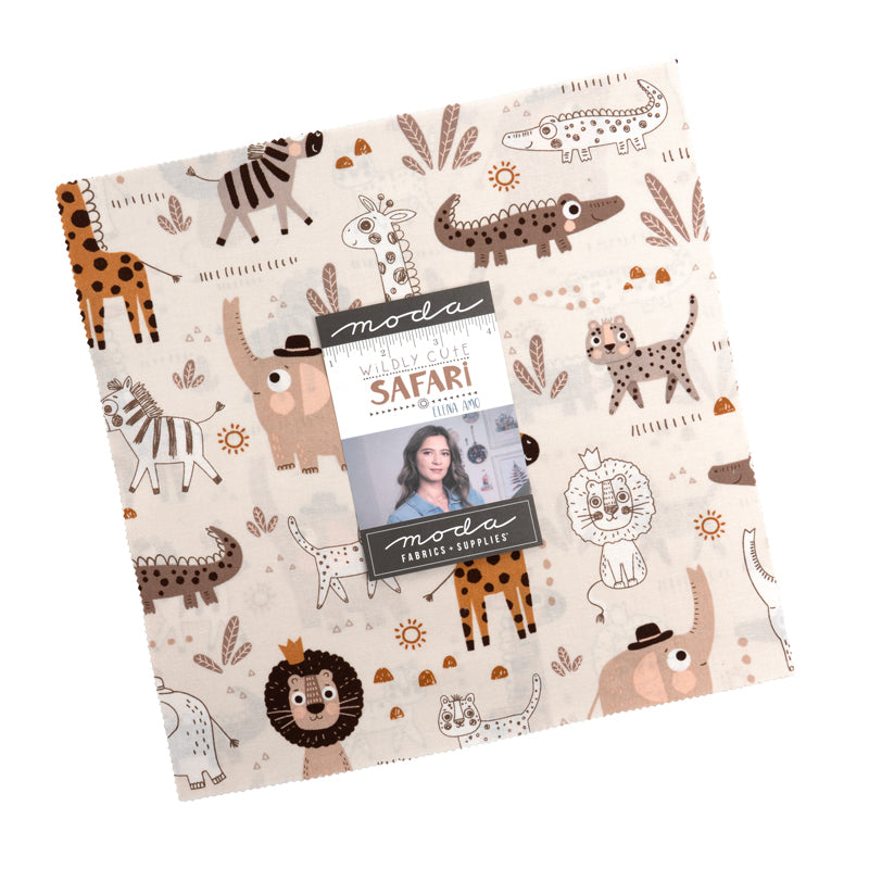 Fabric Moda Precuts Wildly Cute Safari 10" Layer Cake 39080LC