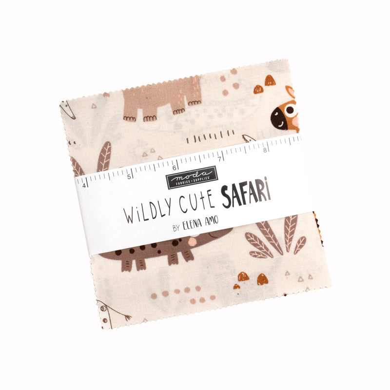 Fabric Moda Precuts Wildly Cute Safari 5" Charm Pack 39080PP