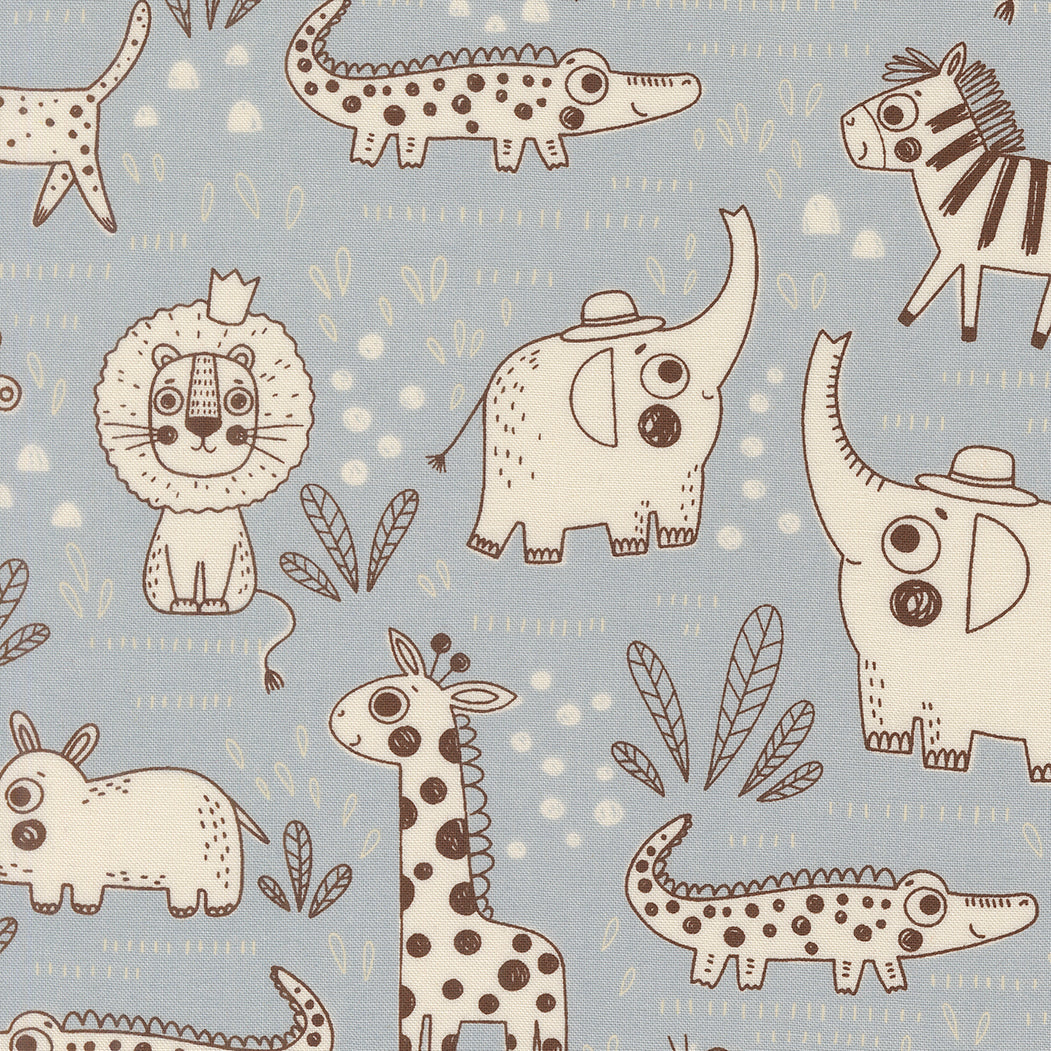 Fabric Moda Sky Safari Contours Wildly Cute Safari by the Quarter Yard 39082-13