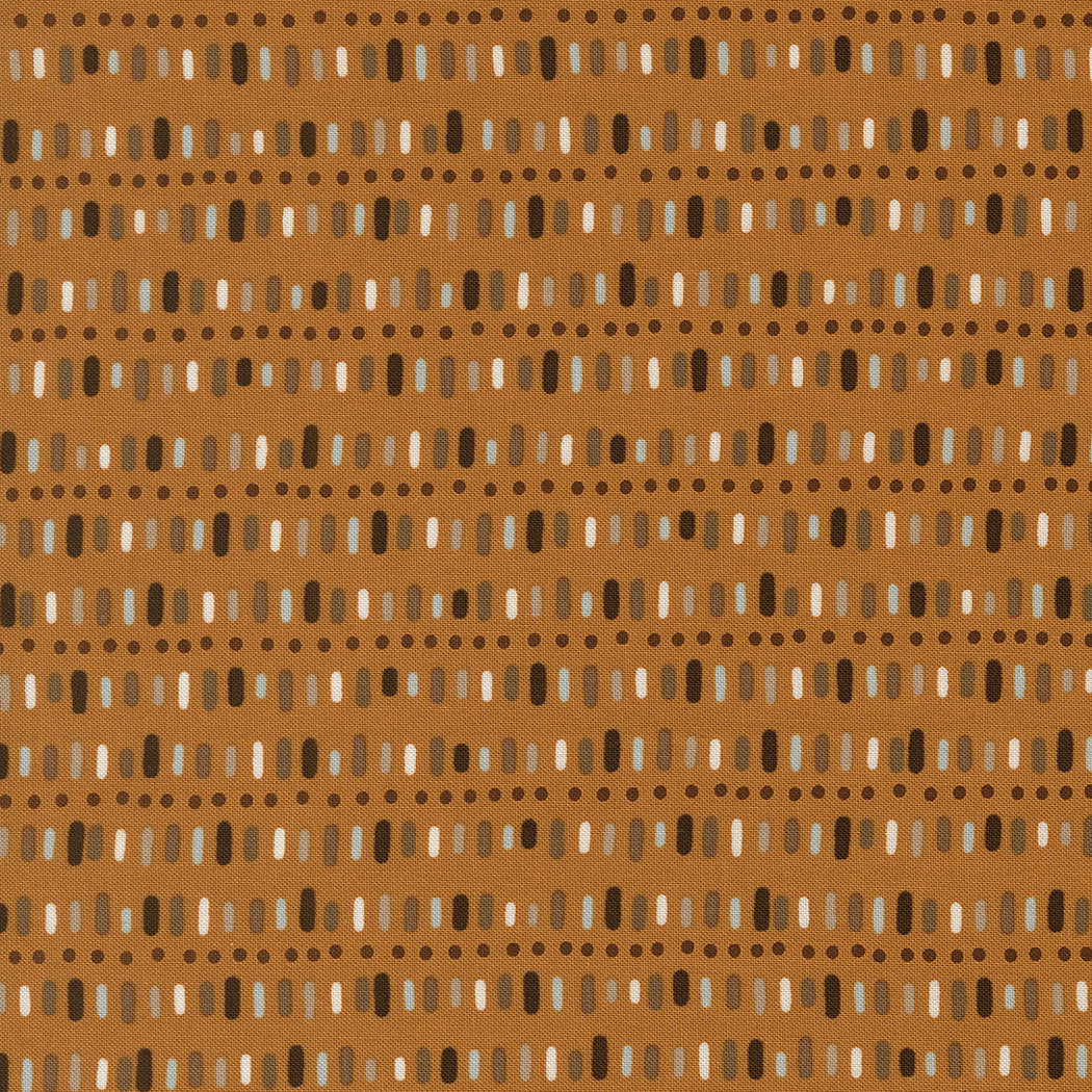 Fabric Moda Gold Tribal Dots And Stripes Wildly Cute Safari by the Quarter Yard 39087-16