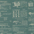 Fabric Moda Pond Fishing Tackle Text Paper Trails by the Quarter Yard 39594-18