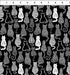 Fabric In The Beginning Black Cats Sketchbook Prints by the Quarter Yard 3SK-2