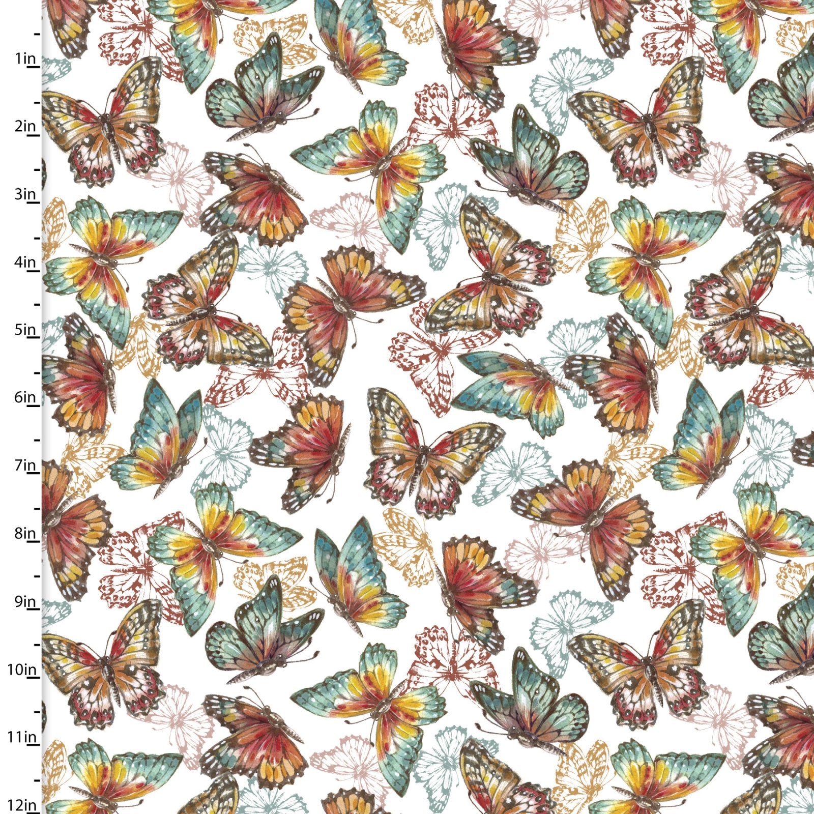 3 Wishes White Fall Flutters Autumn Days by the Quarter Yard 23622-WHT