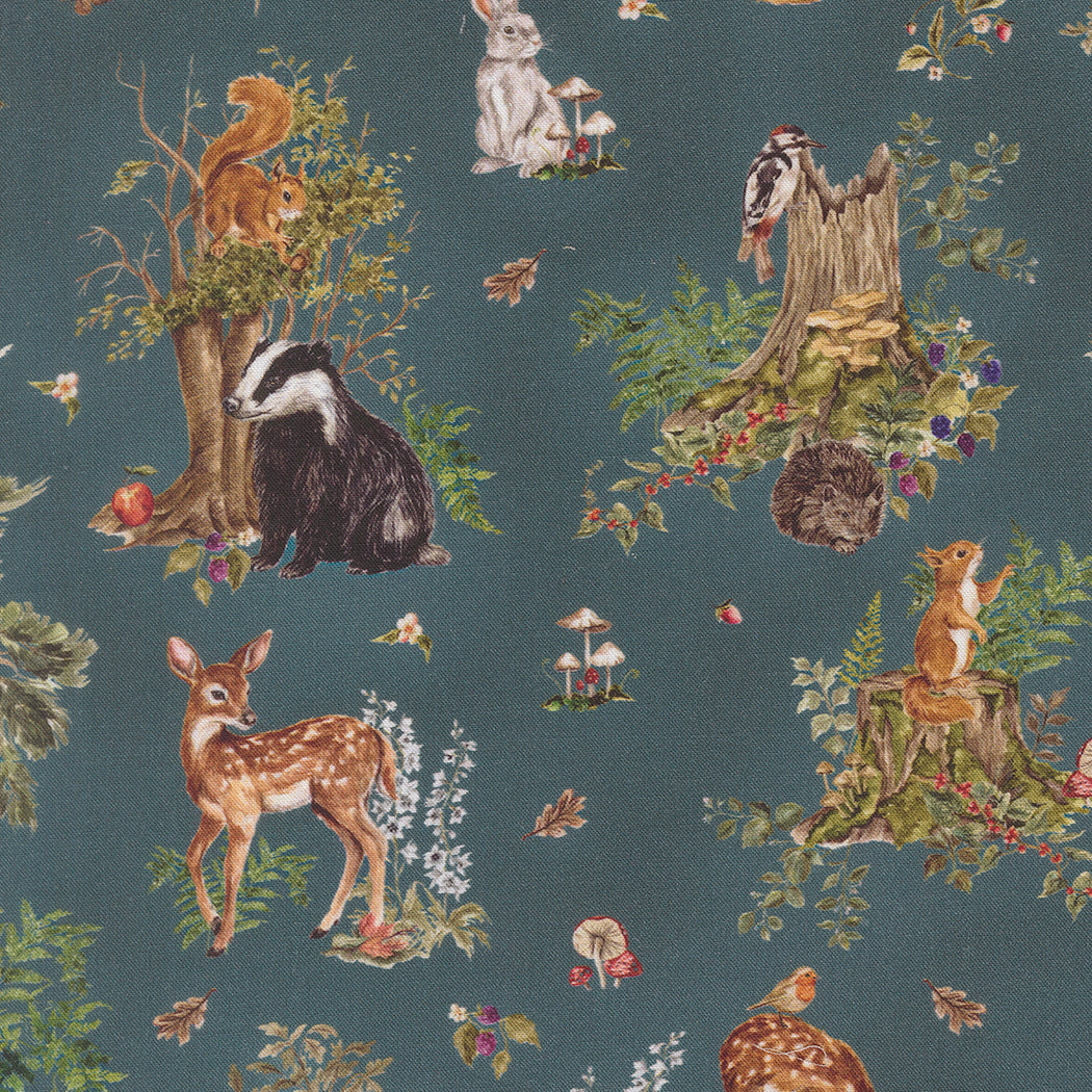 Fabric Moda Indigo Beneath the Trees Fable and Fern by the Quarter Yard 40060-15