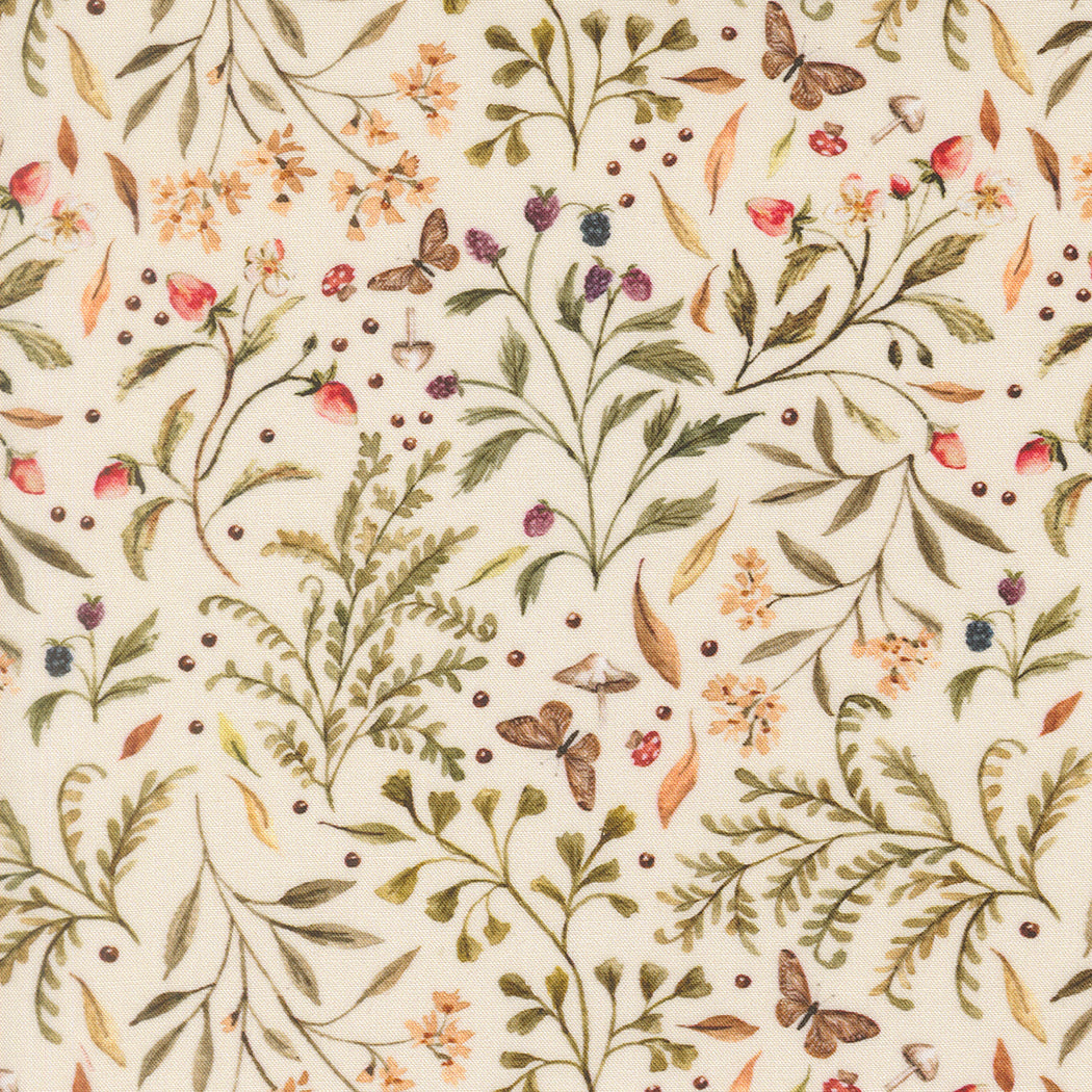Fabric Moda Eggshell Fancy Florals Fable and Fern by the Quarter Yard 40061-11