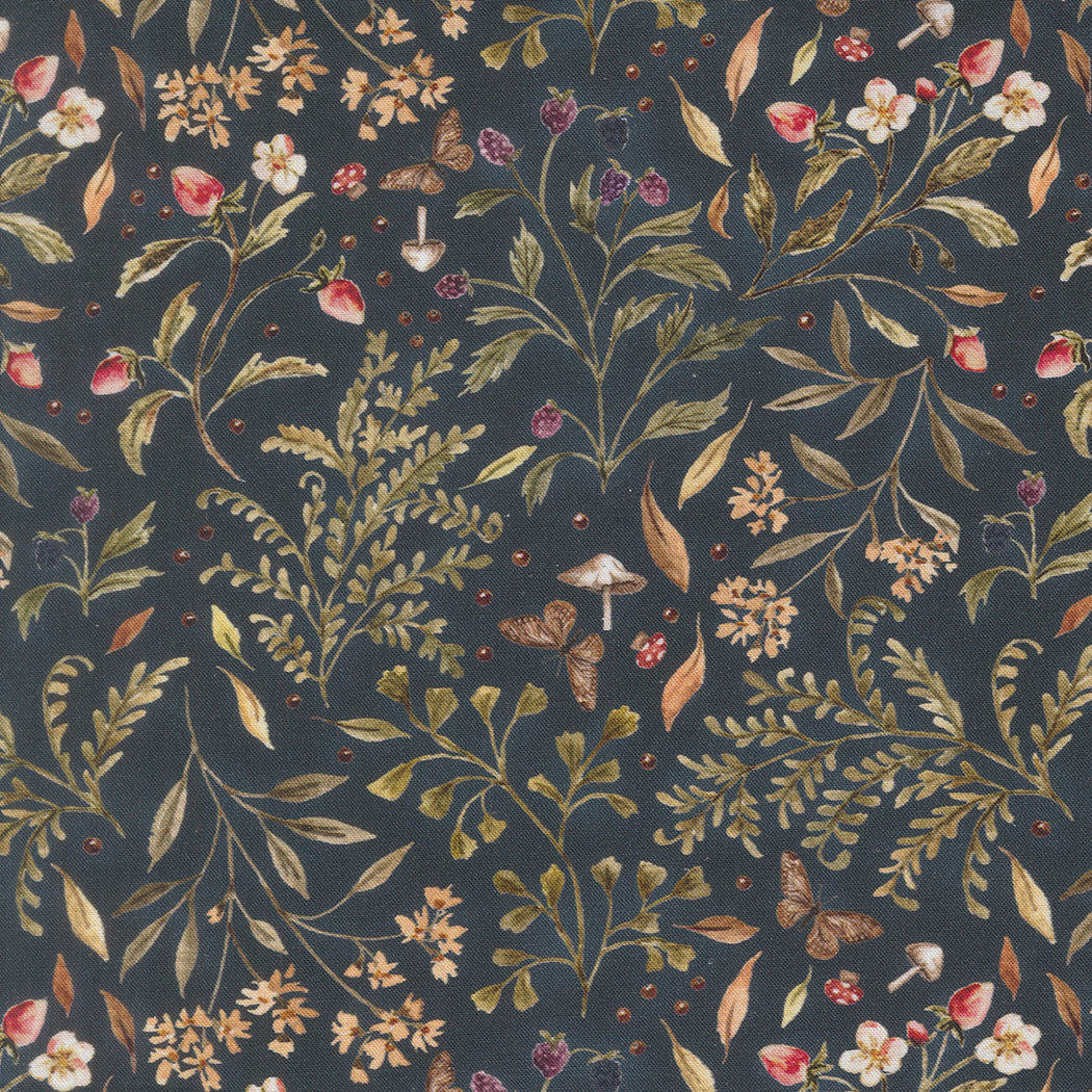 Fabric Moda Indigo Fancy Florals Fable and Fern by the Quarter Yard 40061-15