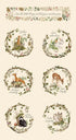 Fabric Moda Eggshell Fable and Fern Quilt Panel 40067-11