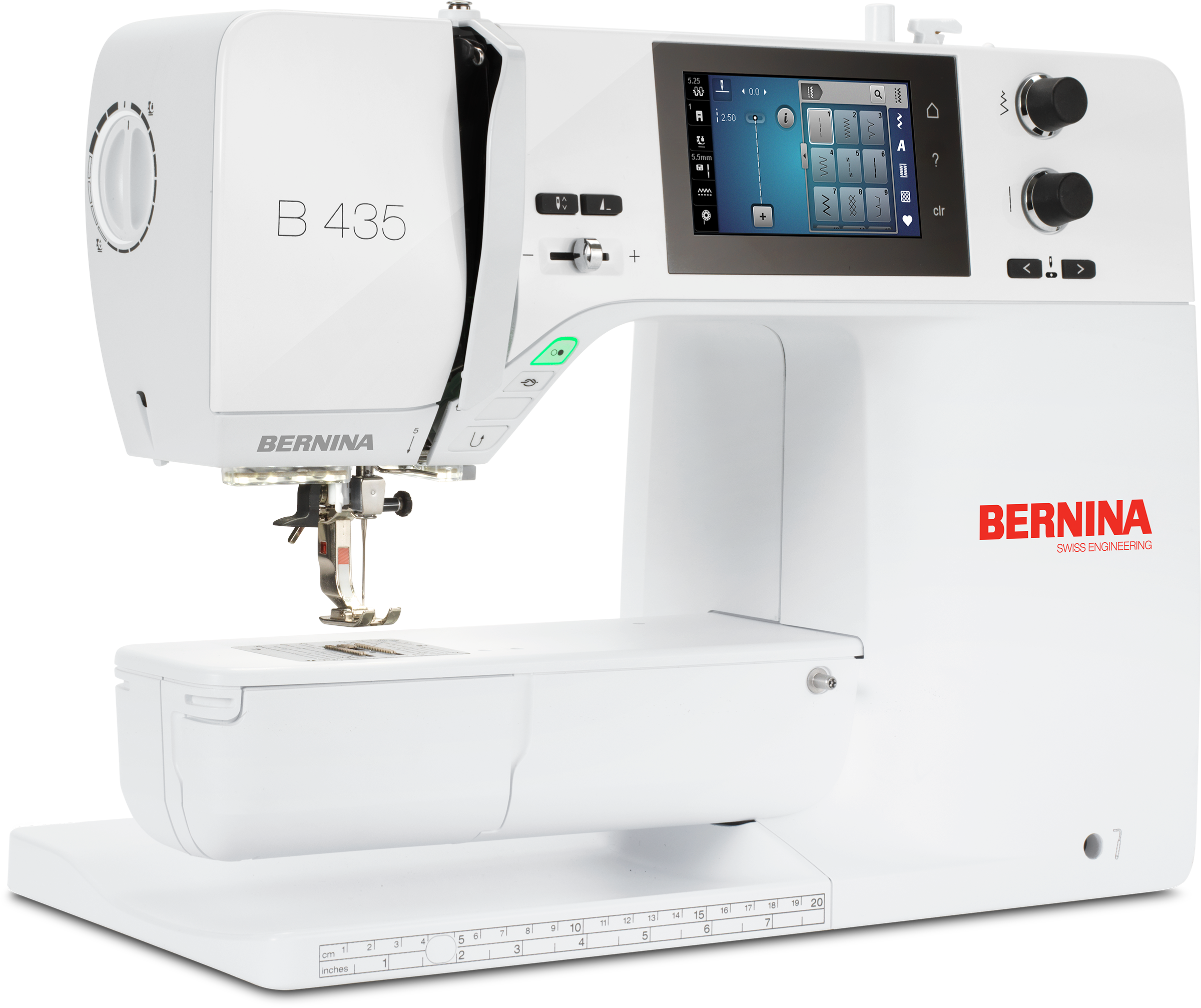 angled image of the BERNINA 435 Sewing Machine