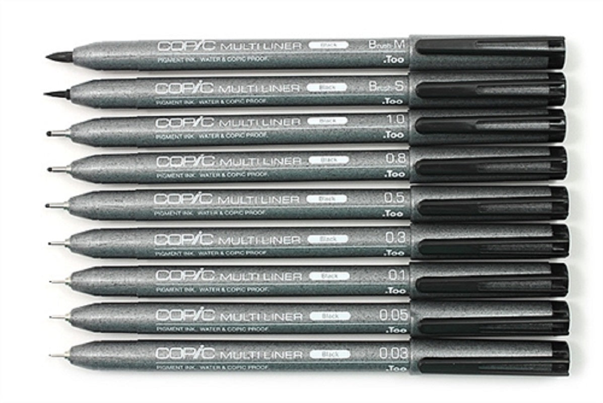 Copic Multiliner Pen B-2 - 9 Pen Set