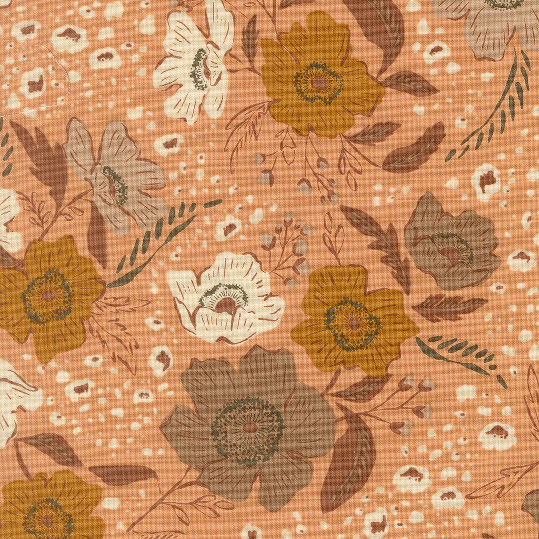 Fabric Moda Seashell Flora Flourish Wellspring by the Quarter Yard 45670-14