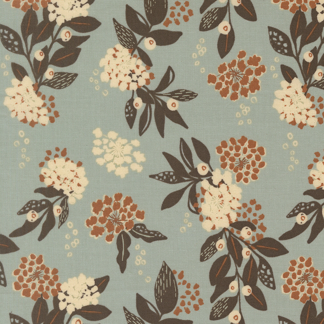 Fabric Moda Storm Inflorescence Florals Wellspring by the Quarter Yard 45671-16