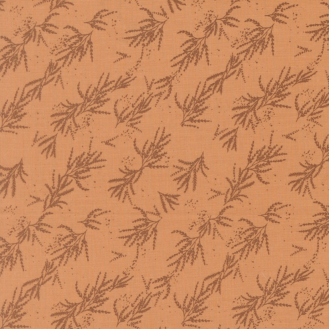 Fabric Moda Coral Seashell Branches Wellspring by the Quarter Yard 45674-14