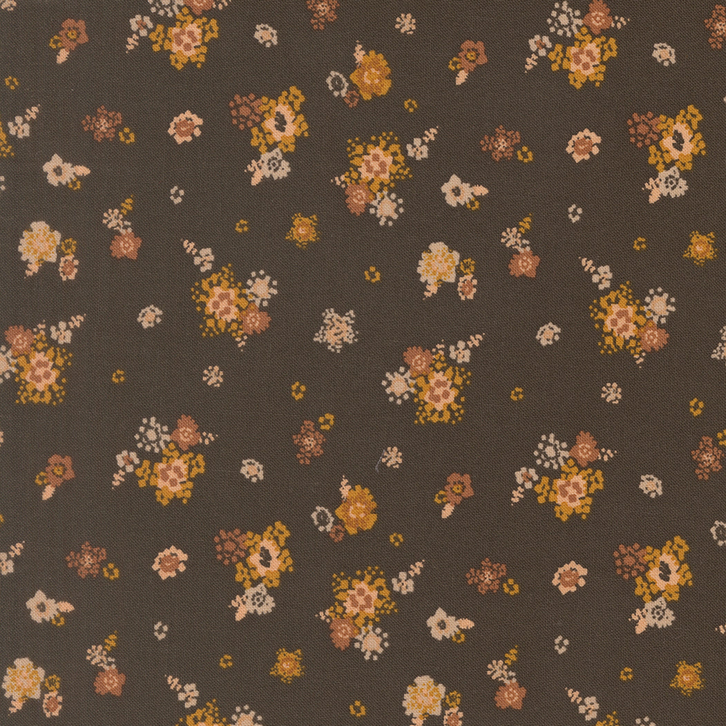 Fabric Moda Charcoal Micro Blooms Wellspring by the Quarter Yard 45675-19