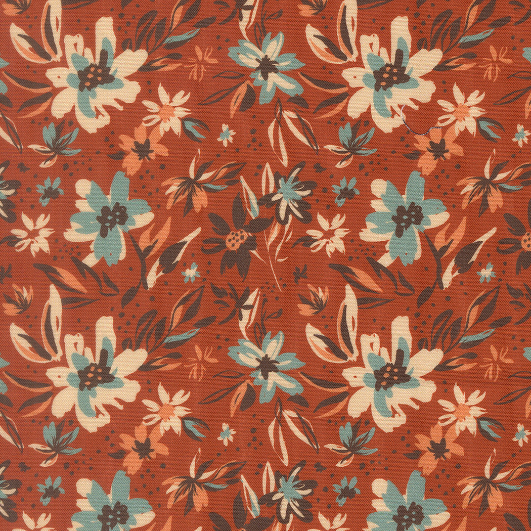 Fabric Moda Spice Petal Brush Flora + Thread by the Quarter Yard 45681-12