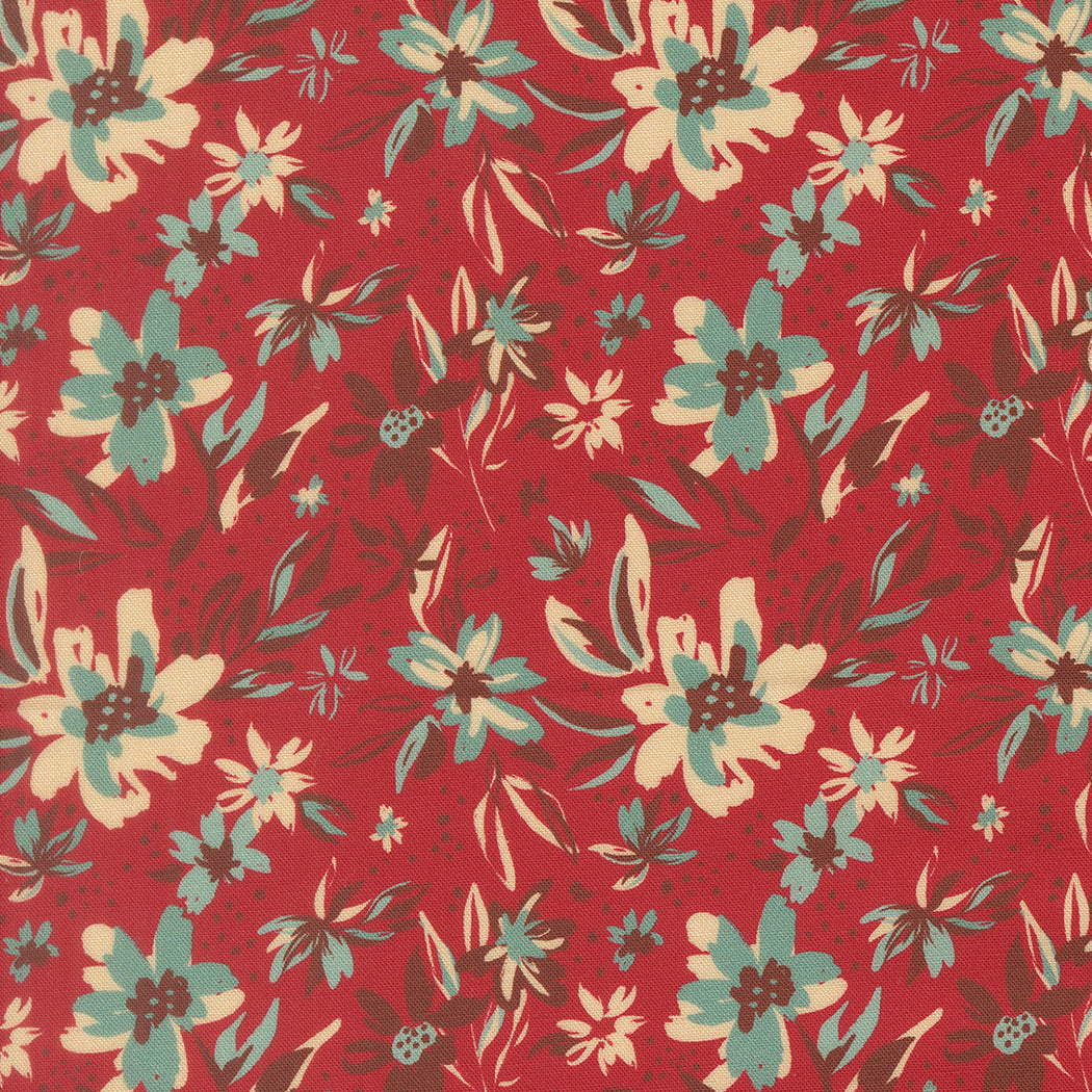 Fabric Moda Brick Petal Brush Flora + Thread by the Quarter Yard 45681-13
