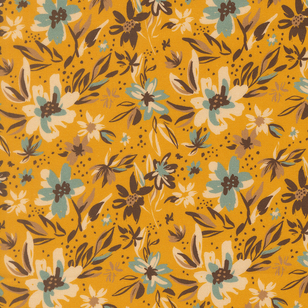 Fabric Moda Golden Petal Brush Flora + Thread by the Quarter Yard 45681-14