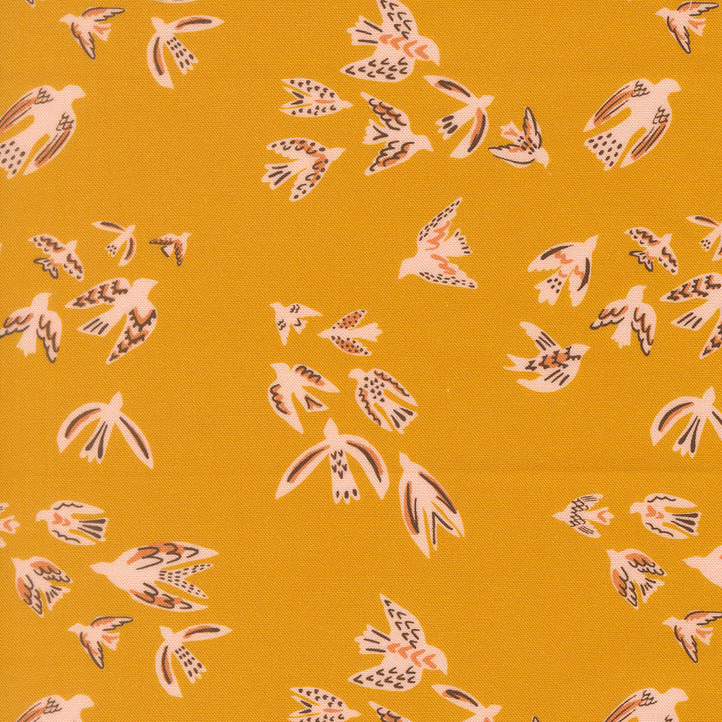 Fabric Moda Golden On A Wing Flora + Thread by the Quarter Yard 45682-15