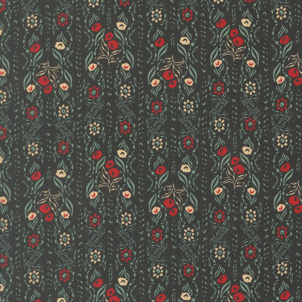 Fabric Moda Midnight Petal Vine Flora + Thread by the Quarter Yard 45683-17