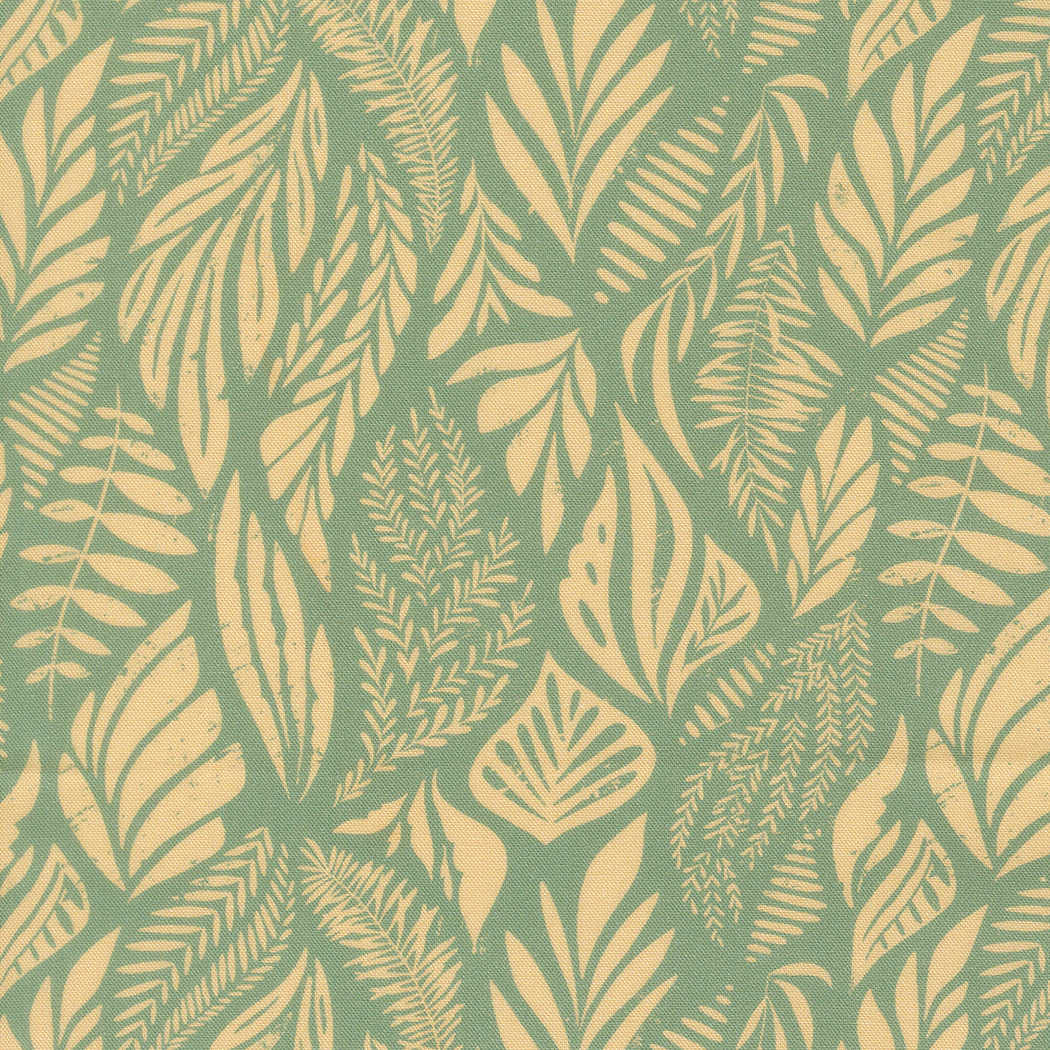 Fabric Moda Teal Botanic Braid Flora + Thread by the Quarter Yard 45684-16