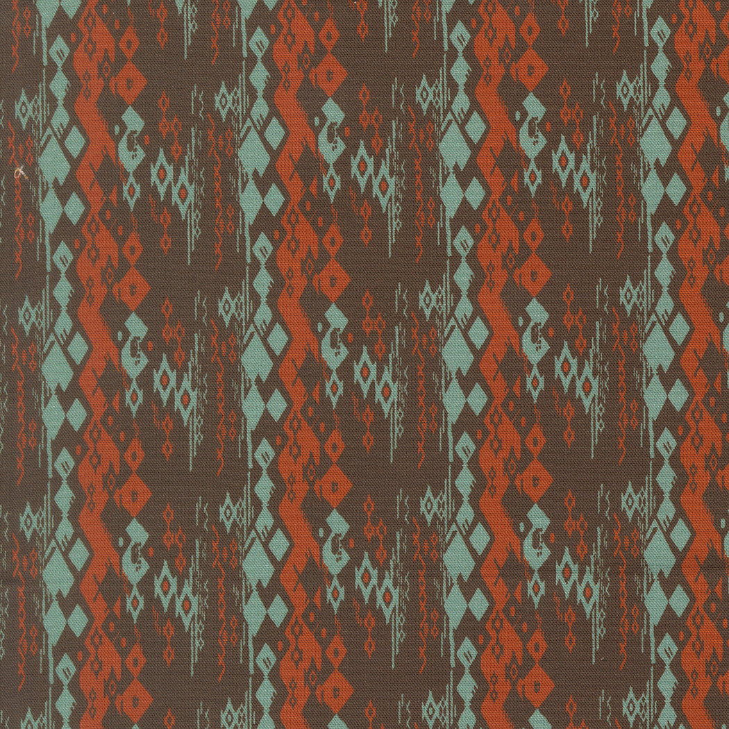 Fabric Moda Coffee Wander Weave Flora + Thread by the Quarter Yard 45685-17