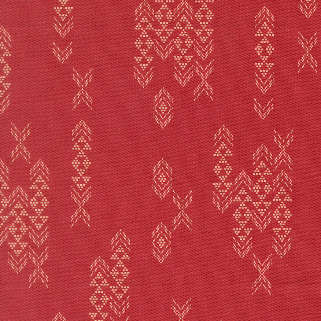 Fabric Moda Brick Geometric Flora + Thread by the Quarter Yard 45686-14