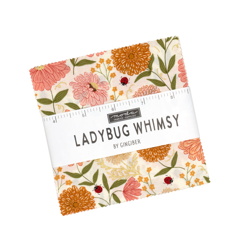 Fabric Moda Precuts Ladybug Whimsy Charm Pack 48440PP