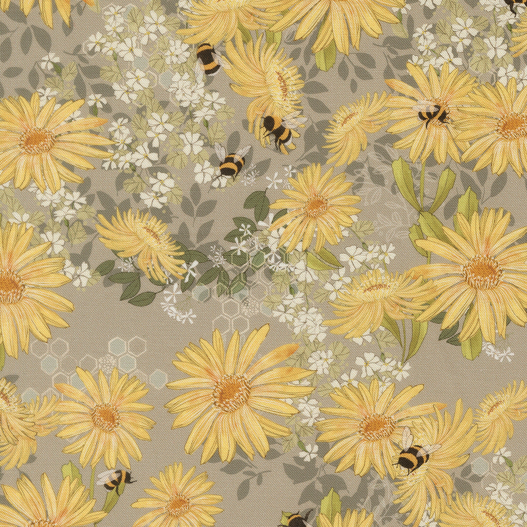 Fabric Moda Pebble Daisies Pollinators by the Quarter Yard 48811-18