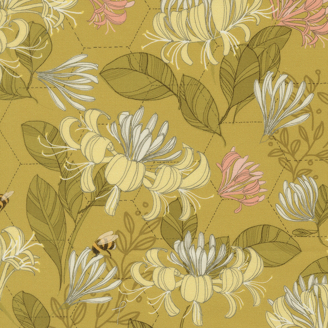 Fabric Moda Golden Honeysuckle Pollinators by the Quarter Yard 48812-14