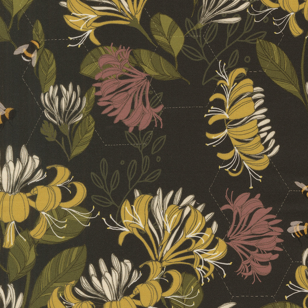 Fabric Moda Onyx Honeysuckle Pollinators by the Quarter Yard 48812-20